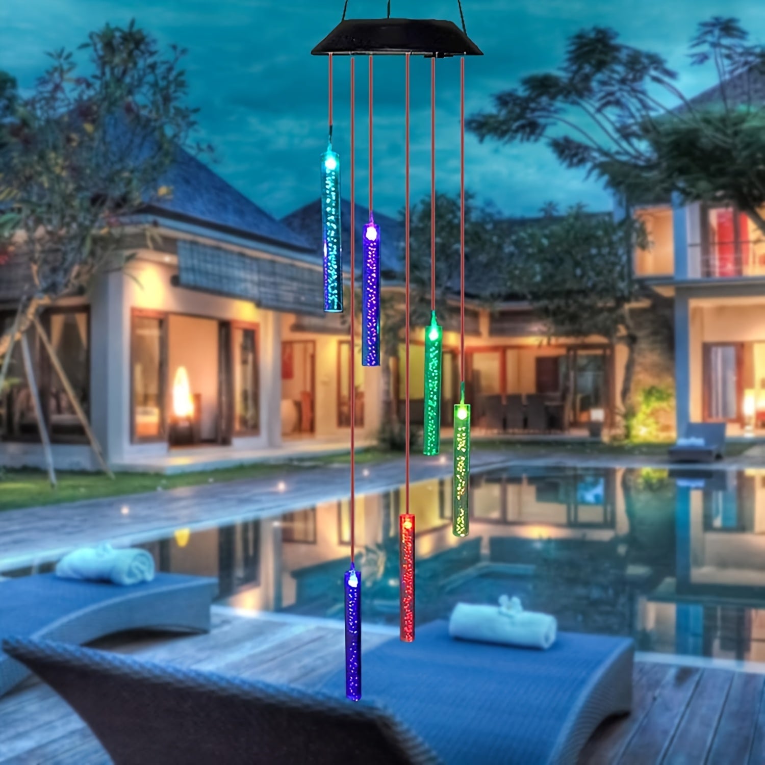 SolarChime - Colorful LED Wind Chime Outdoor