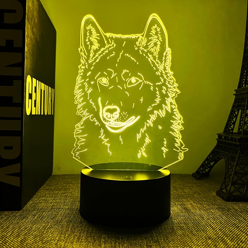 Wolf Light – 3D Mood Light with Touch Function
