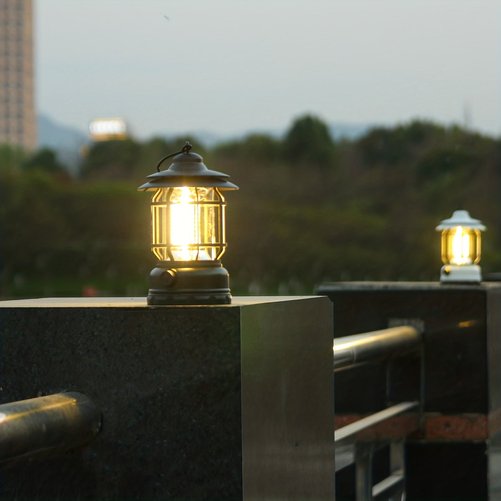 RetroGlow Lamp – Dimmable Rechargeable LED Outdoor Lighting