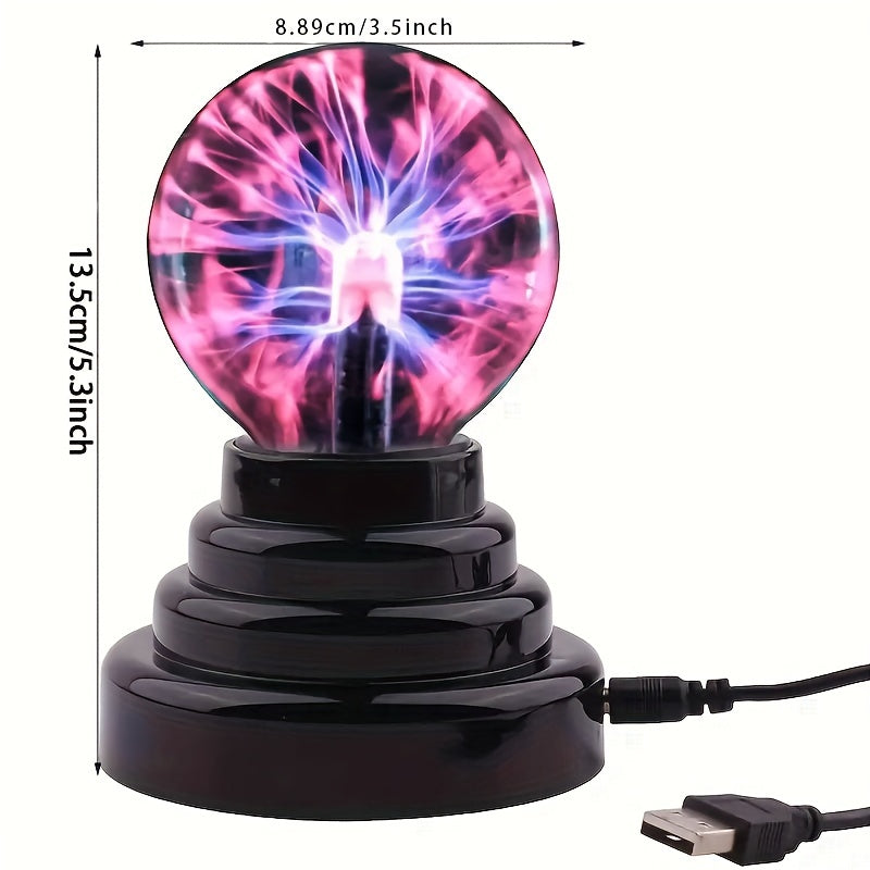 PlasmaGlow - Interactive LED Plasma Ball with USB