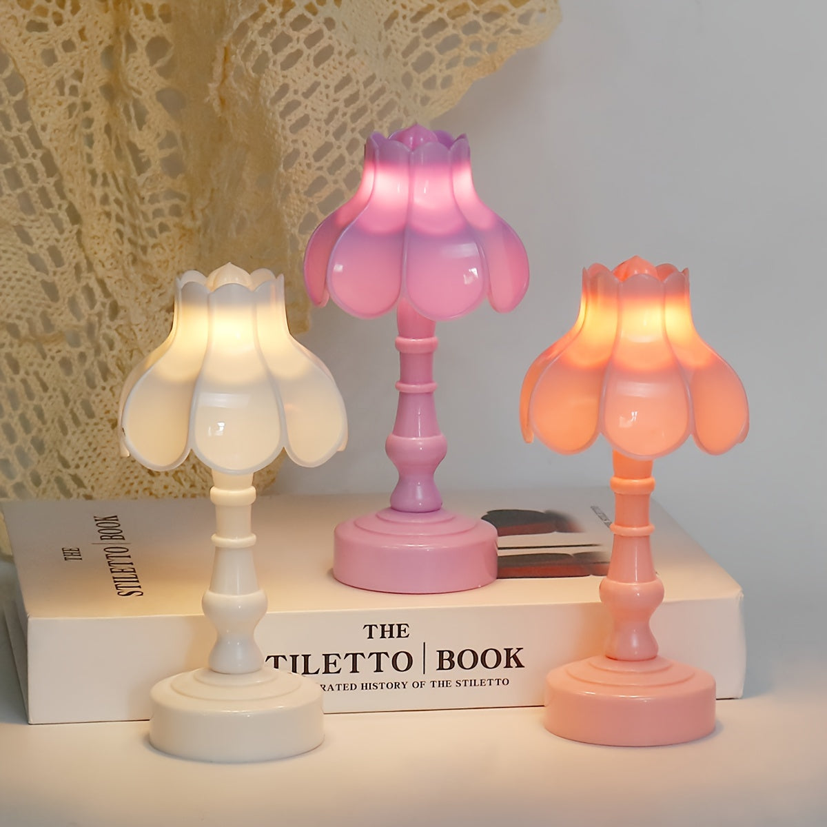 UmbrellaGlow - Vintage Mini Table Lamp with Charm