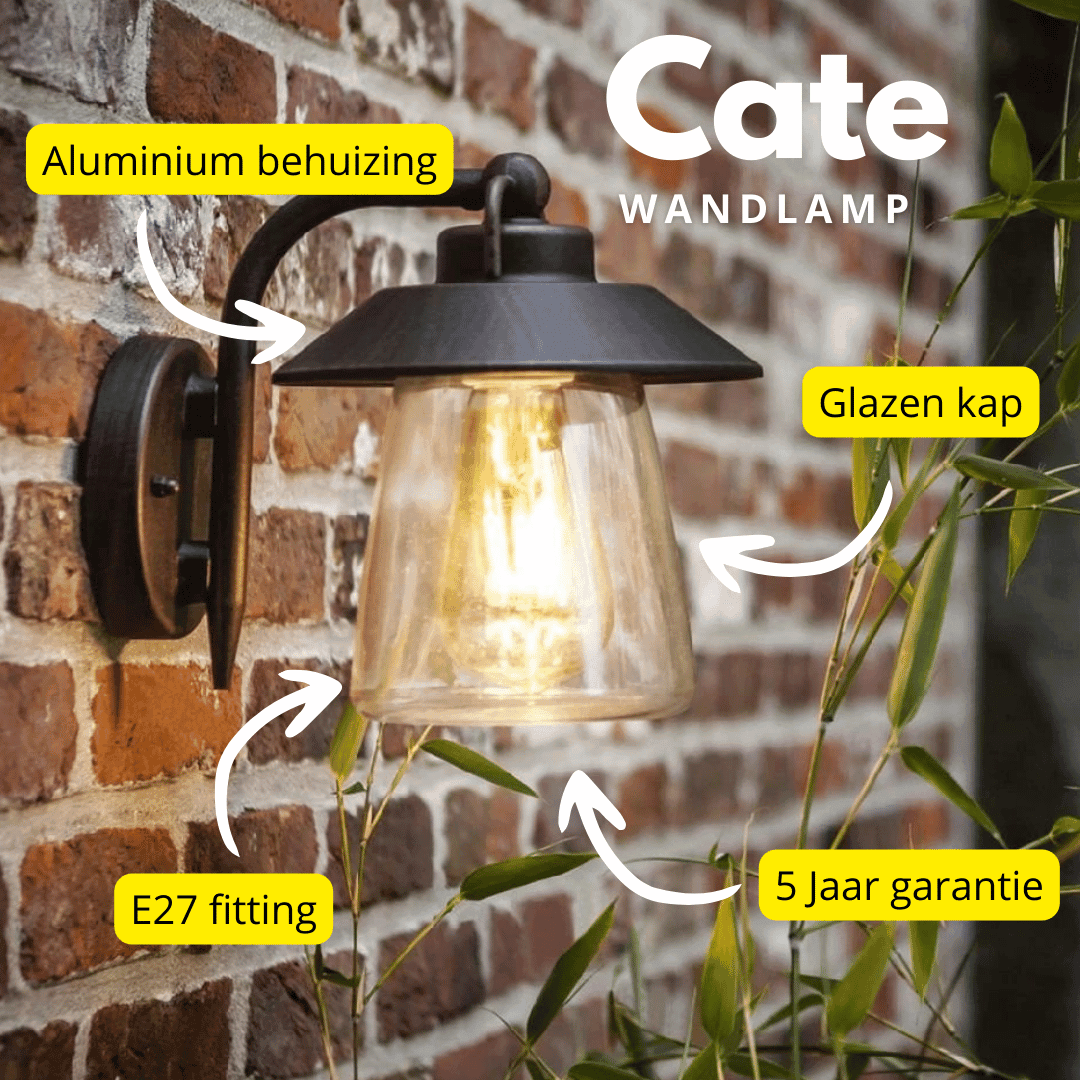 Cate Outdoor Lamp – Black Glass & Stainless Steel LED Lamp