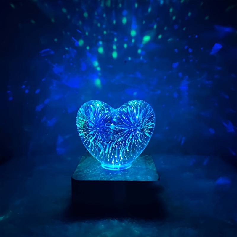 FireworkLight - 3D LED Heart Lamp for Romantic Mood Lighting