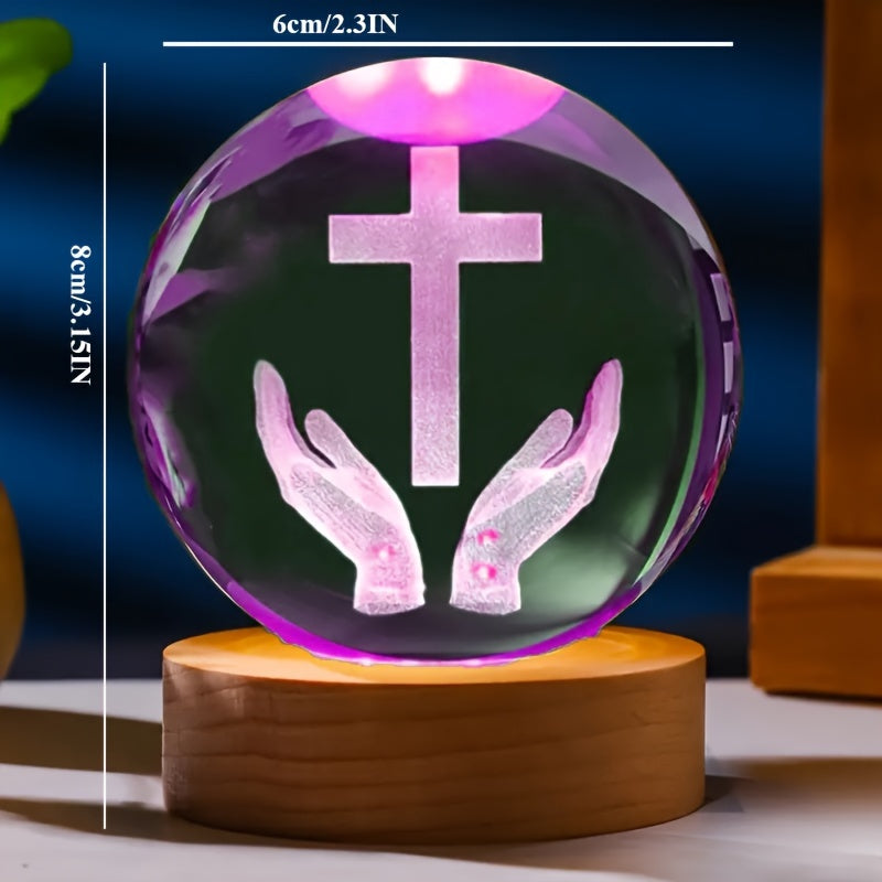 CrystalGlow Lamp - Elegant 3D Crystal Night Light