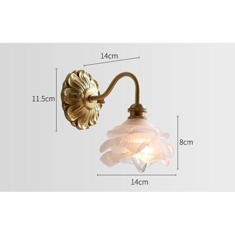 Luxury Ambience - Weathered Glass Wall Lamp with Gooseneck