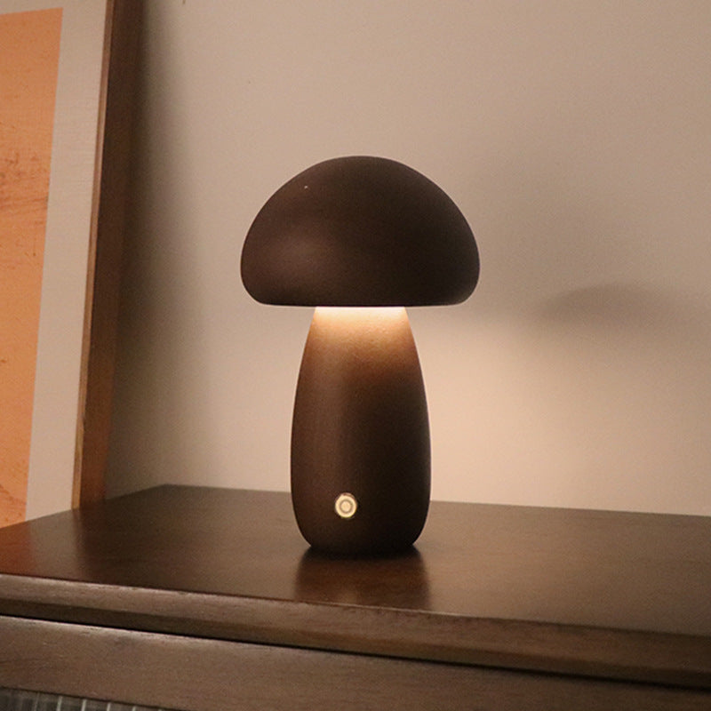 Mushroomlight - Wireless Wooden Mushroom LED Night Light