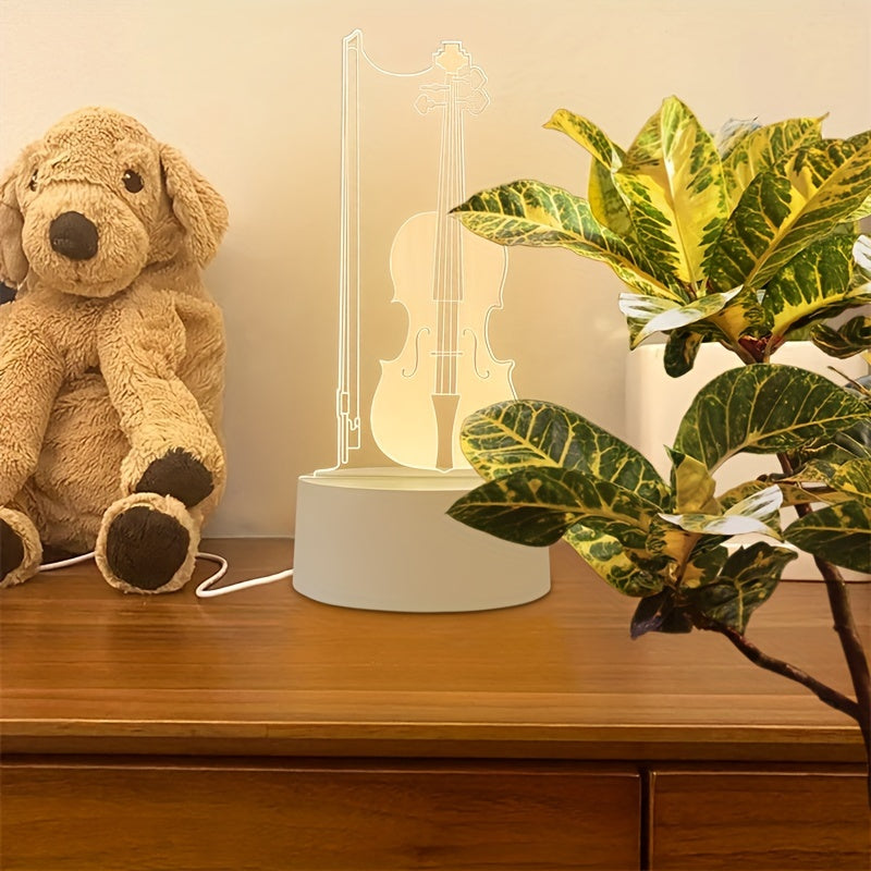MelodyGlow Lamp - 3D Cello LED Table Lamp