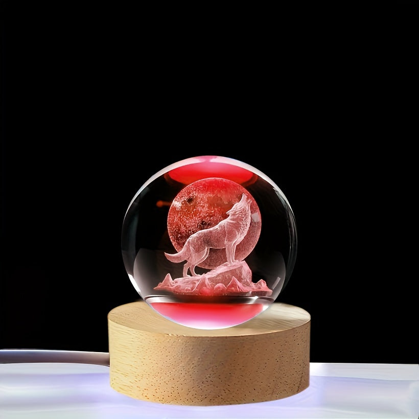 WolfLamp – 3D Wolf Snow Globe LED Night Light