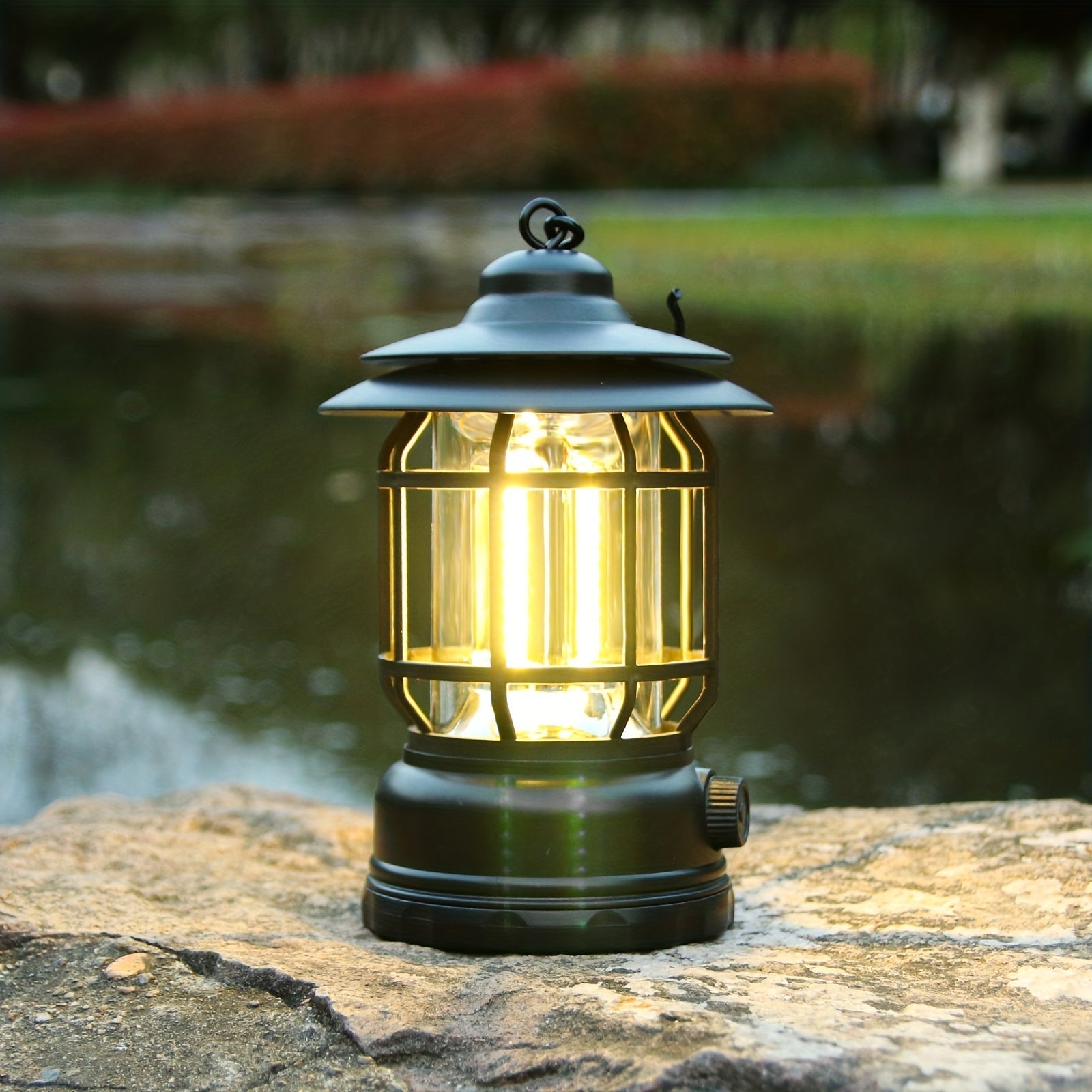 RetroGlow Lamp – Dimmable Rechargeable LED Outdoor Lighting