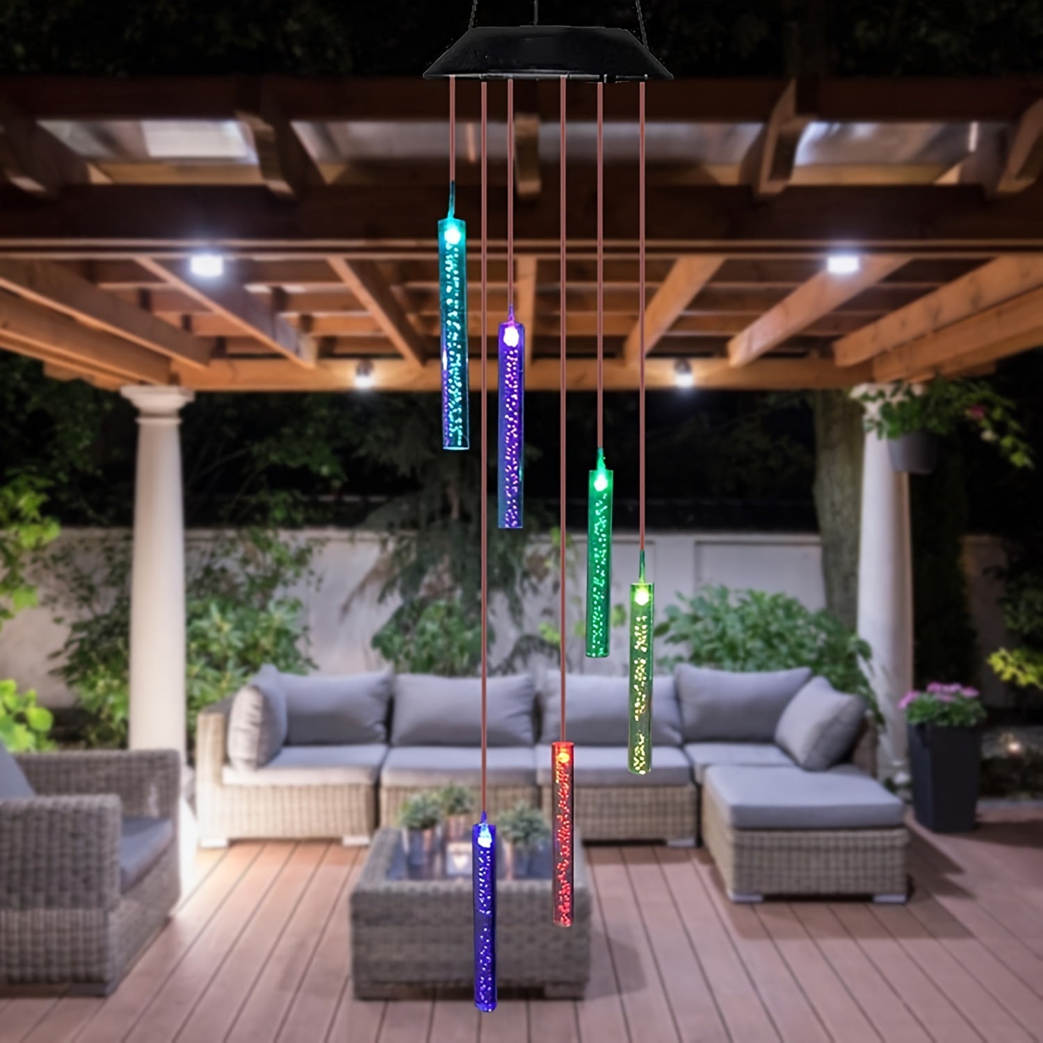 SolarChime - Colorful LED Wind Chime Outdoor